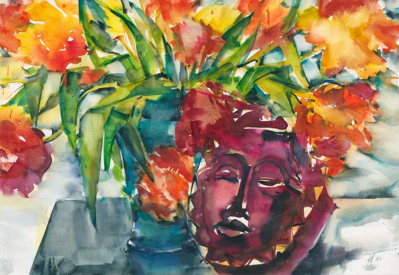 Expressive Aquarellmalerei
