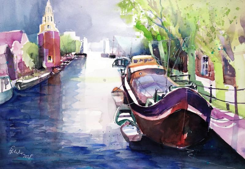 Faszination Aquarell: Stadt - Land - Fluss