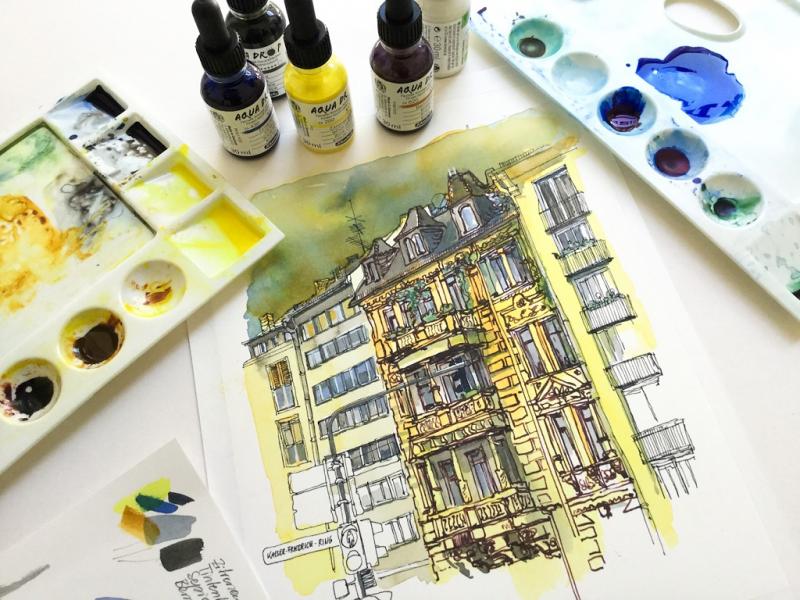 Urban Sketching mit Schmincke AQUA DROP